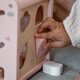 Jucarie cub din lemn, 18 luni+, Pink, Label Label 548122