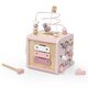 Jucarie cub din lemn, 18 luni+, Pink, Label Label 548121