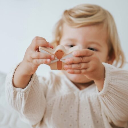 Jucarie stivuibila din lemn, +12 luni, Nougat, Label Label 548156