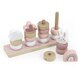 Jucarie stivuibila din lemn, 18 luni+, Pink, Label Label 548166