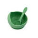 Castron cu ventuza si lingurita din silicon, Verde Pal, Oaki 548195
