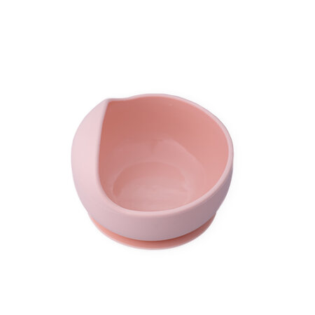 Castron cu ventuza si lingurita din silicon, Roz Pal, Oaki 548198