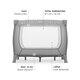 Tarc pliabil Sleep N Play pentru copii SQ Nordic Grey, Hauck 548253
