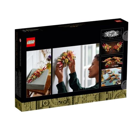 Ornament din flori uscate Lego Icons, +18 ani, 812 piese, Lego 548259