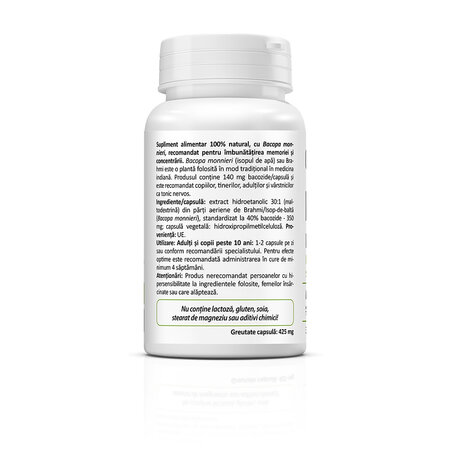 Bacopa monnieri memorie si concentrare, 30 capsule, Zenyth 758566