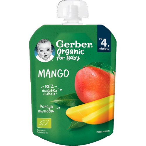 Piure Bio de mango, +4 luni, 80 g, Gerber