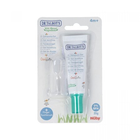Gel de dinti si degetar din silicon, +4 luni, 20 g, Nuby 617712