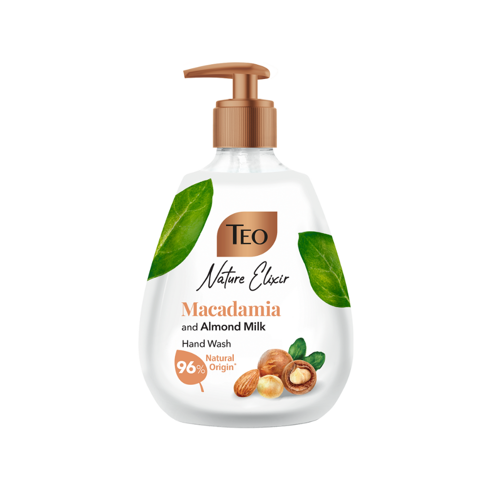 Sapun lichid Macadamia si Lapte de Migdale Nature Elixir, 300 ml, Teo