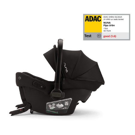 Scoica auto cu isofix integrat Pipa Urbn, 40-75 cm, Caviar, Nuna 635989