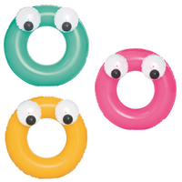Colac de inot gonflabil Big Eyes, 61 cm, Diverse Culori, +3 ani, 1 bucata, Bestway