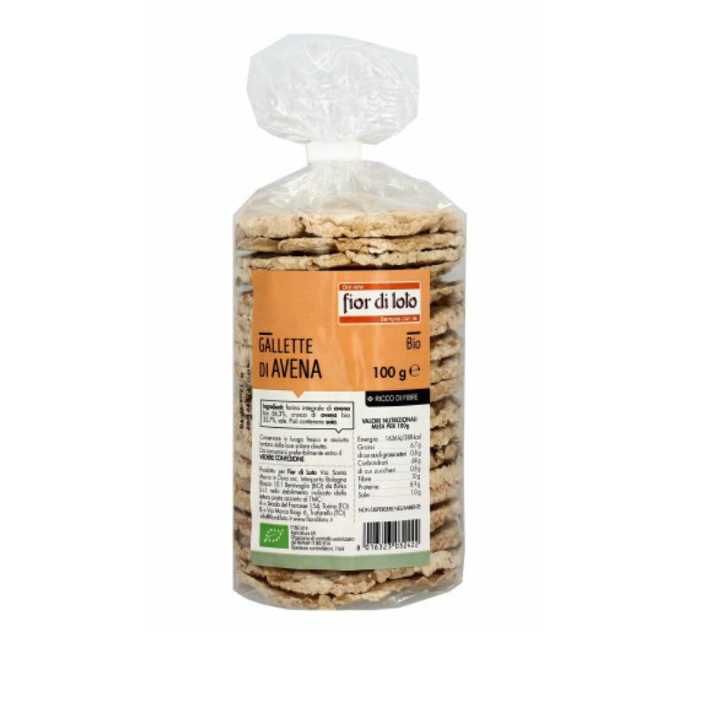 Rondele din ovaz Galette, 100 g, Fior di Loto