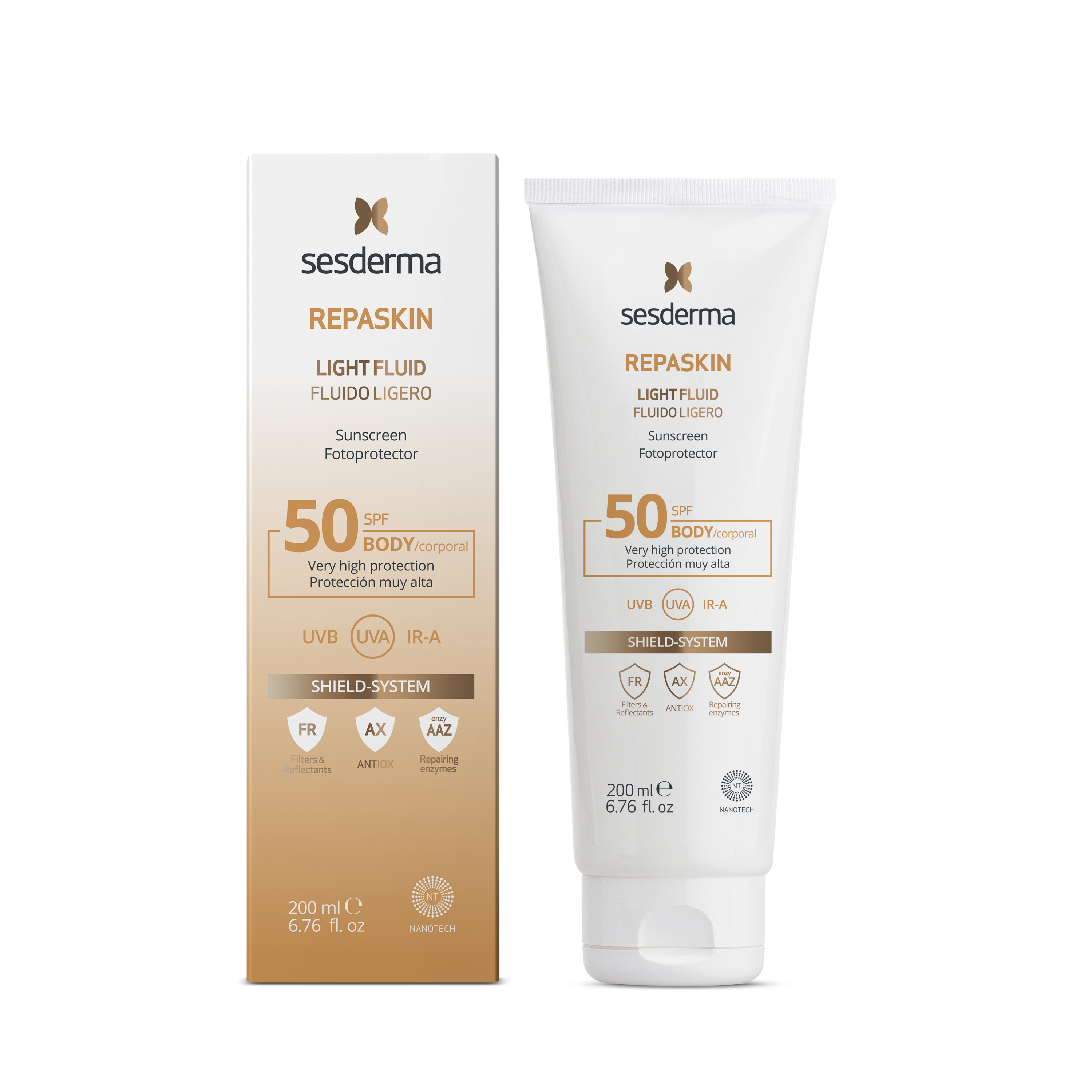 Lotiune de protectie solara pentru corp SPF 50 Repaskin, 200 ml, Sesderma