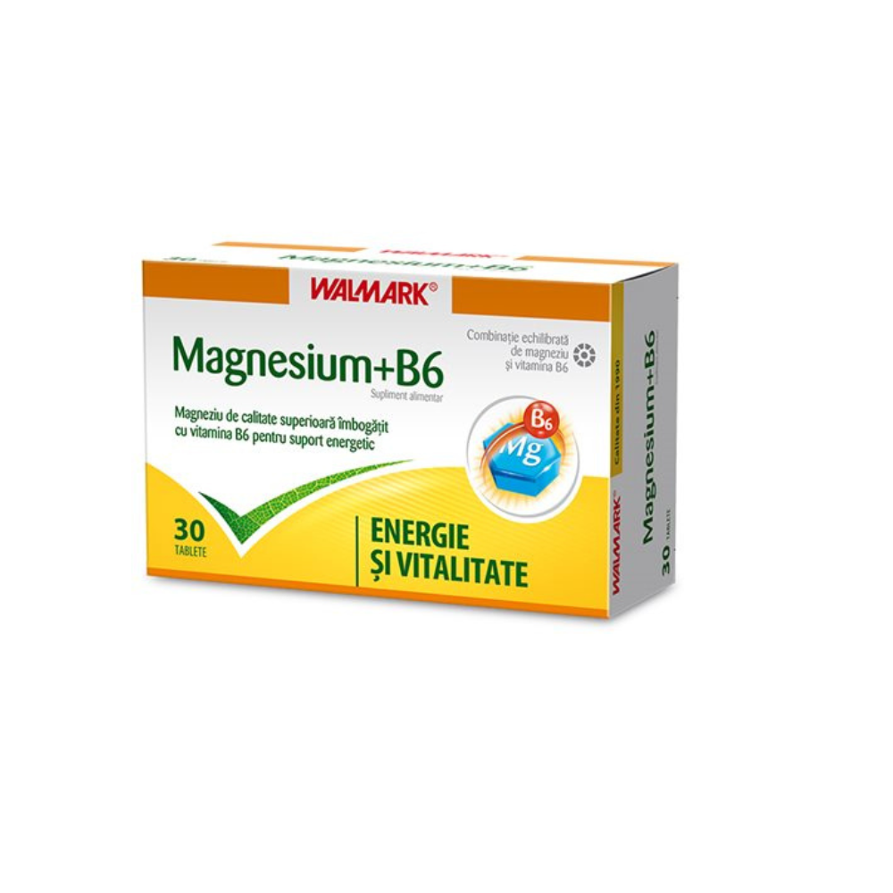 Magneziu + Vitamina B6, 30 tablete, Walmark