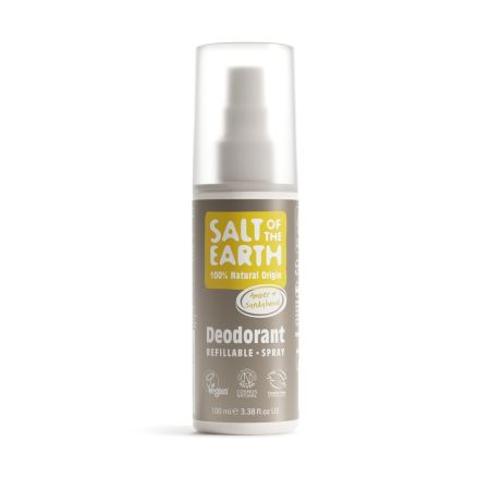 Deodorant spray unisex cu ambra si santal, 100 ml, Salt Of The Earth