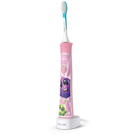 Periuta de dinti sonica electrica pentru copii Philips Sonicare, roz, HX6352/42, Philips 629225