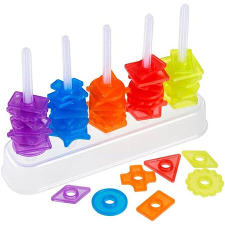 Numaratoare Abacolor cu piese translucide, +3 ani, 50 piese, Miniland 732212