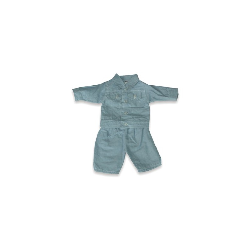 Set costum jeans pentru papusi de 38-42 cm, Miniland