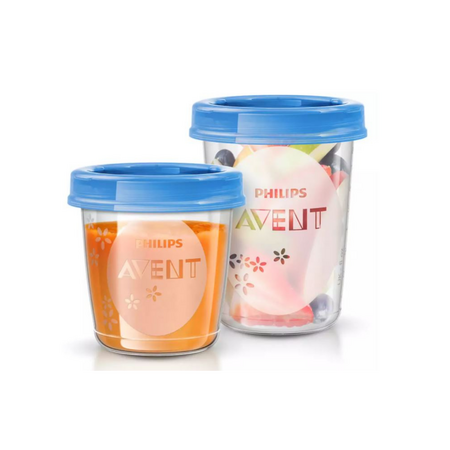 Recipiente pentru stocare hrana Philips Avent, +6 luni, 20 bucati, diferite marimi, SCF721/20, Philips 497989