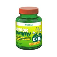Vitamina C + D3 Junior Gummy, Lime, 20 comprimate gumate, Beres