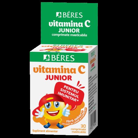 Vitamina C Junior, 30 comprimate masticabile, Beres