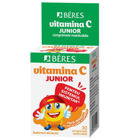 Vitamina C Junior, 30 comprimate masticabile, Beres