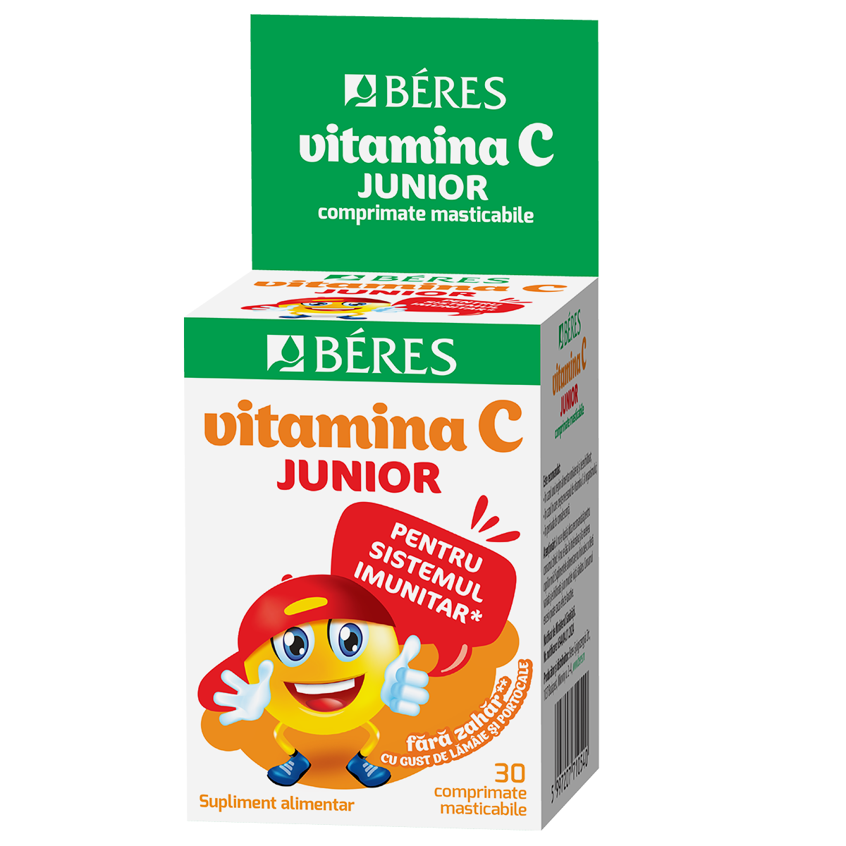 Vitamina C Junior, 30 comprimate masticabile, Beres