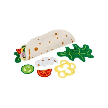 Set de joaca Lipie cu salata Delicious Wrap, 3 ani+, 1 bucata, Goki