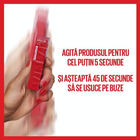 Ruj lichid rezistent cu stralucire de vinil SuperStay Vinyl Ink, 35, 4.2 ml, Maybelline 548940