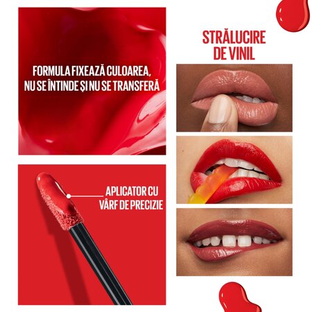 Ruj lichid rezistent cu stralucire de vinil SuperStay Vinyl Ink, 35, 4.2 ml, Maybelline 548941