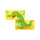 Puzzle din cuburi de lemn Animale Salbatice, +2 ani, Goki 548959
