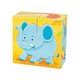 Puzzle din cuburi de lemn Animale Salbatice, +2 ani, Goki 548960