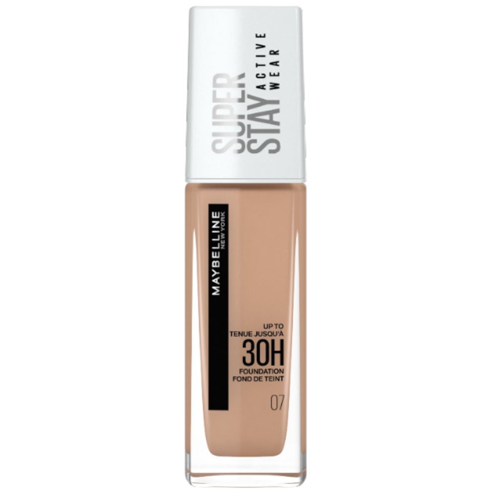 Fond de ten cu acoperire ridicata SuperStay 30H Active Wear, 07 Classic Nude, 30 ml, Maybelline