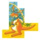 Puzzle din cuburi de lemn Animale amuzante, + 3 ani, Goki 601466