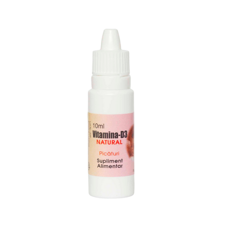 Picaturi cu Vitamina D3 Natural, 10 ml, Natural Pharmaceuticals 681161