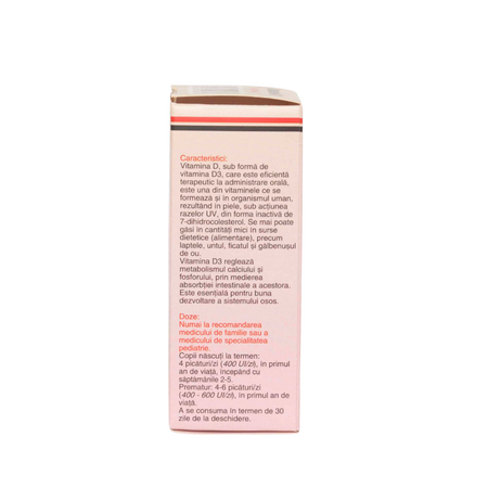 Picaturi cu Vitamina D3 Natural, 10 ml, Natural Pharmaceuticals 681163