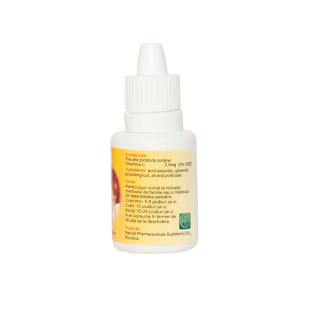 Vitamina C picaturi, 15 ml, Natural Pharmaceuticals 681149