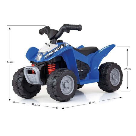 Atv electric pentru copii Quad Honda, +24 luni, TRX 250X, Blue, Milly Mally 549196