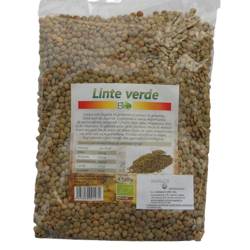 Linte Bio Verde, 250 g, Managis