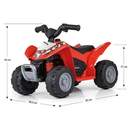 Atv electric pentru copii Quad Honda, +24 luni, TRX 250X, Red, Milly Mally 549256