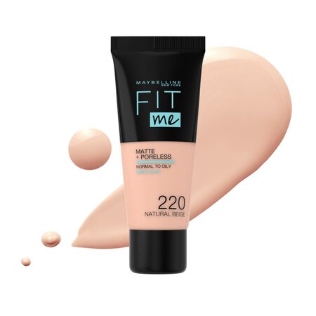 Fond de ten Fit Me Matte & Poreless, 220 Natural Beige