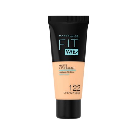 Fond de ten Fit Me Matte & Poreless, 122 Creamy Beige, 30 ml, Maybelline 549359