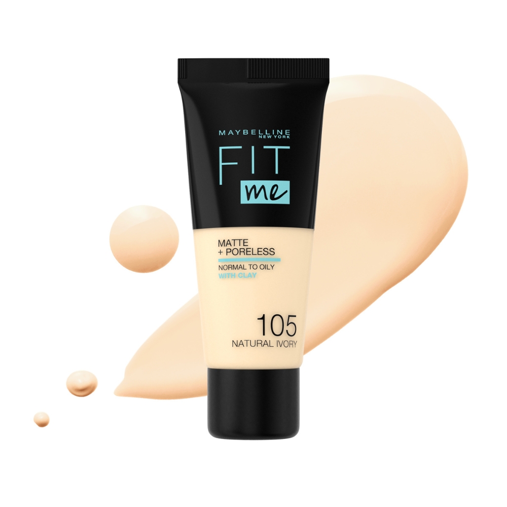 Fond de ten Fit Me Matte & Poreless, 105, 30 ml, Maybelline