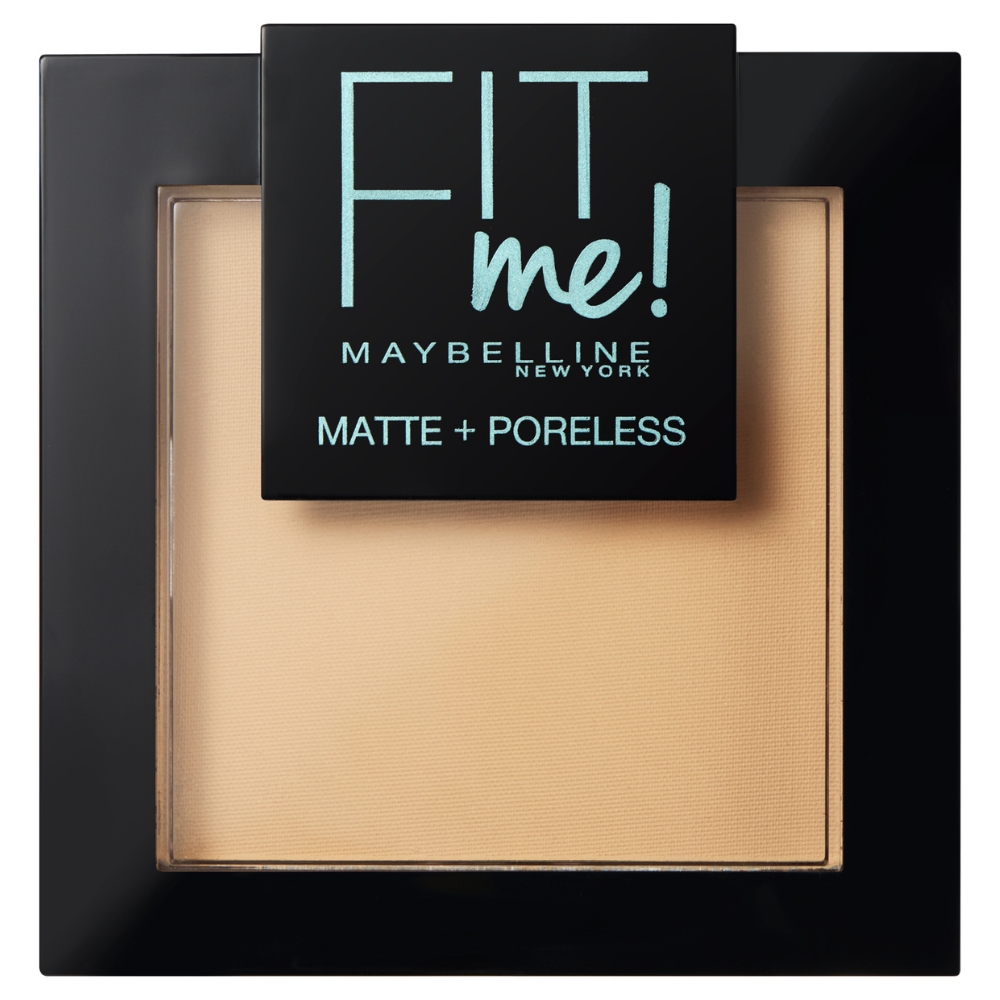 Pudra compacta de fata Fit Me Matte & Poreless, 130 Buff Beige, 9 g, Maybelline