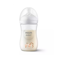 Biberon Philips Avent Natural Response, +1 luna, Girafe, 260 ml, SCY903/66, Philips