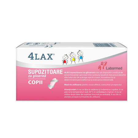 4Lax Supozitoare cu glicerina pentru copii, 12 bucati, Labormed 644480