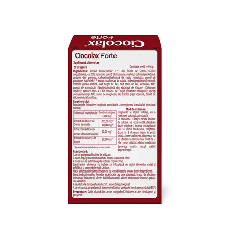 Ciocolax Forte, 20 drajeuri, Labormed 644545