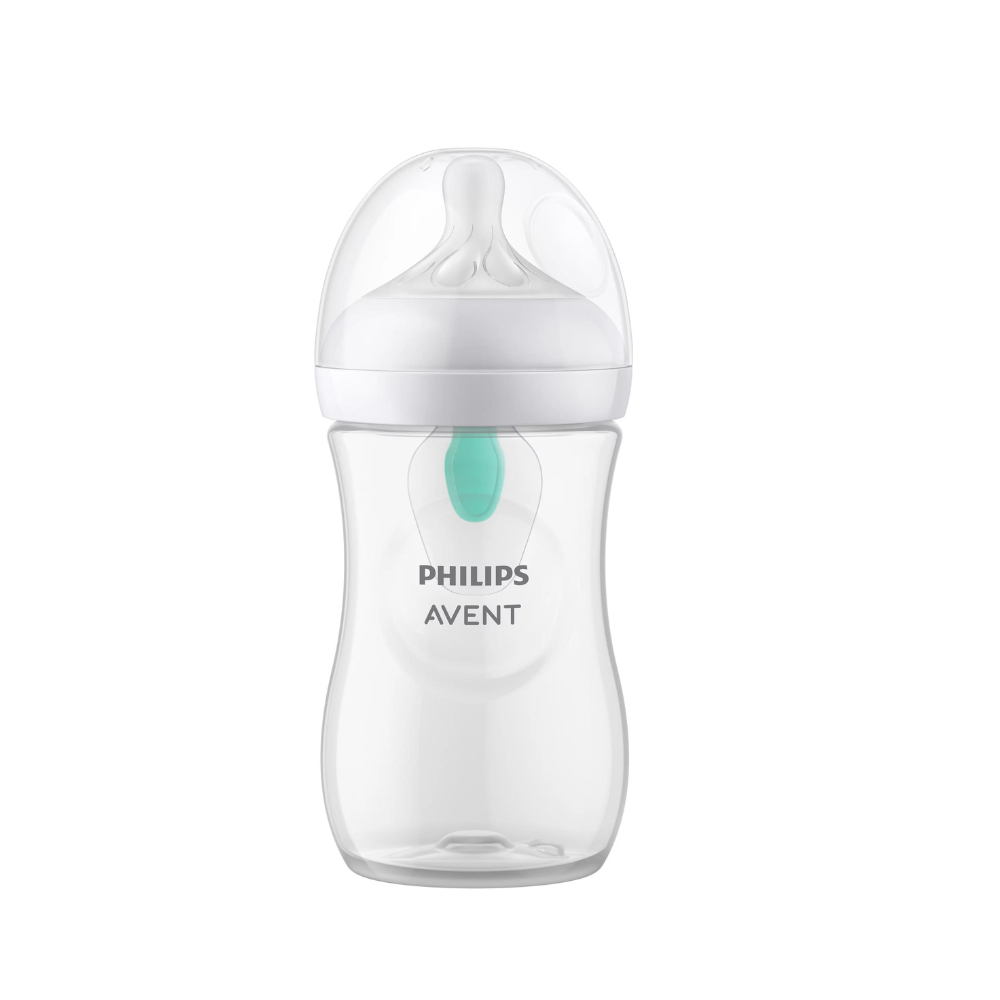 Biberon Philips Avent Natural Response cu dispozitiv anticolici AirFree+, 1 luna+, 260 ml, SCY673/01, Philips