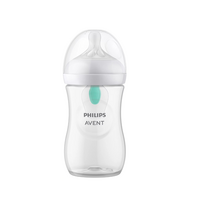 Biberon Philips Avent Natural Response cu dispozitiv anticolici AirFree+, 1 luna+, 260 ml, SCY673/01, Philips