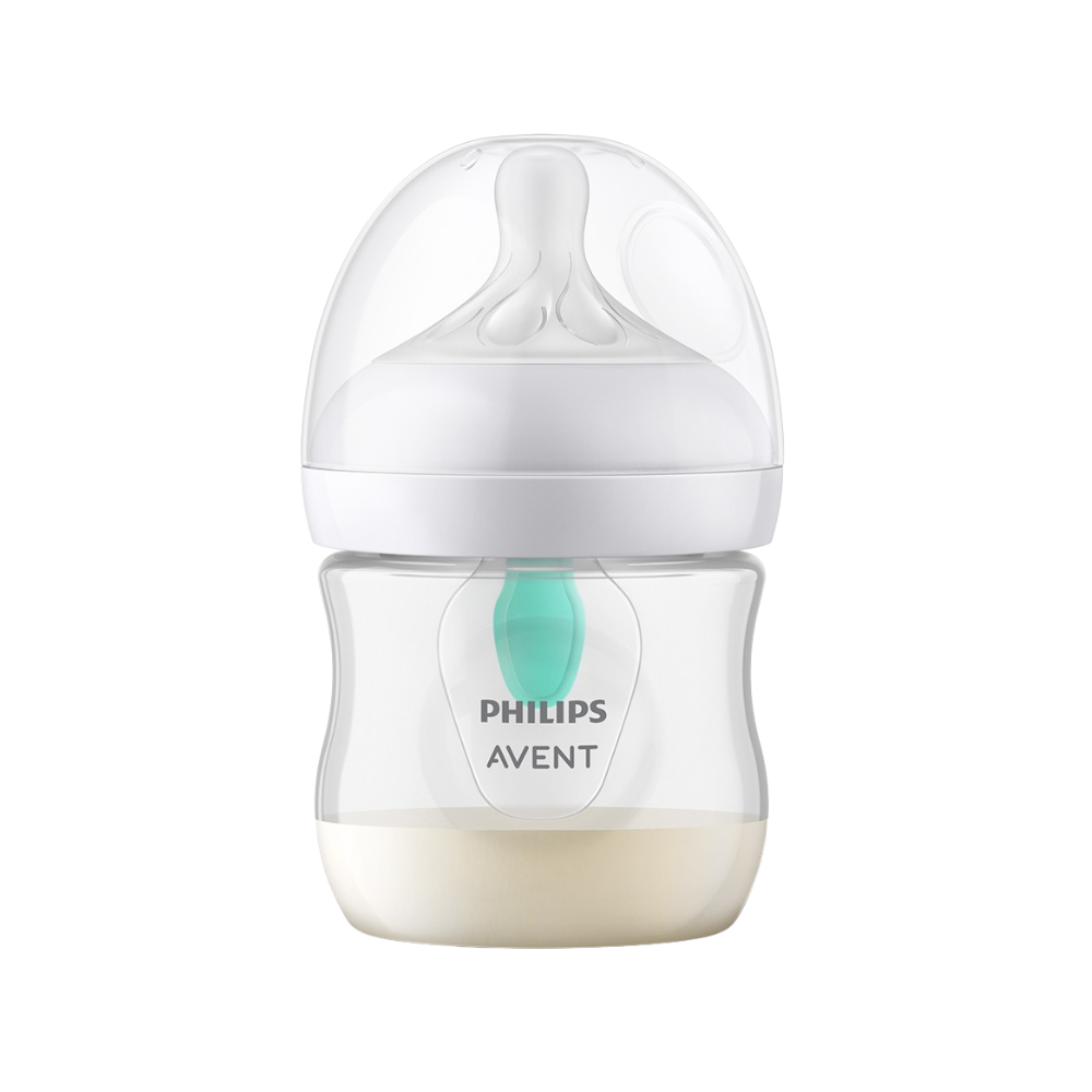 Biberon Philips Avent Natural Response cu dispozitiv anticolici AirFree, +0 luni, 125 ml, SCY670/01, Philips