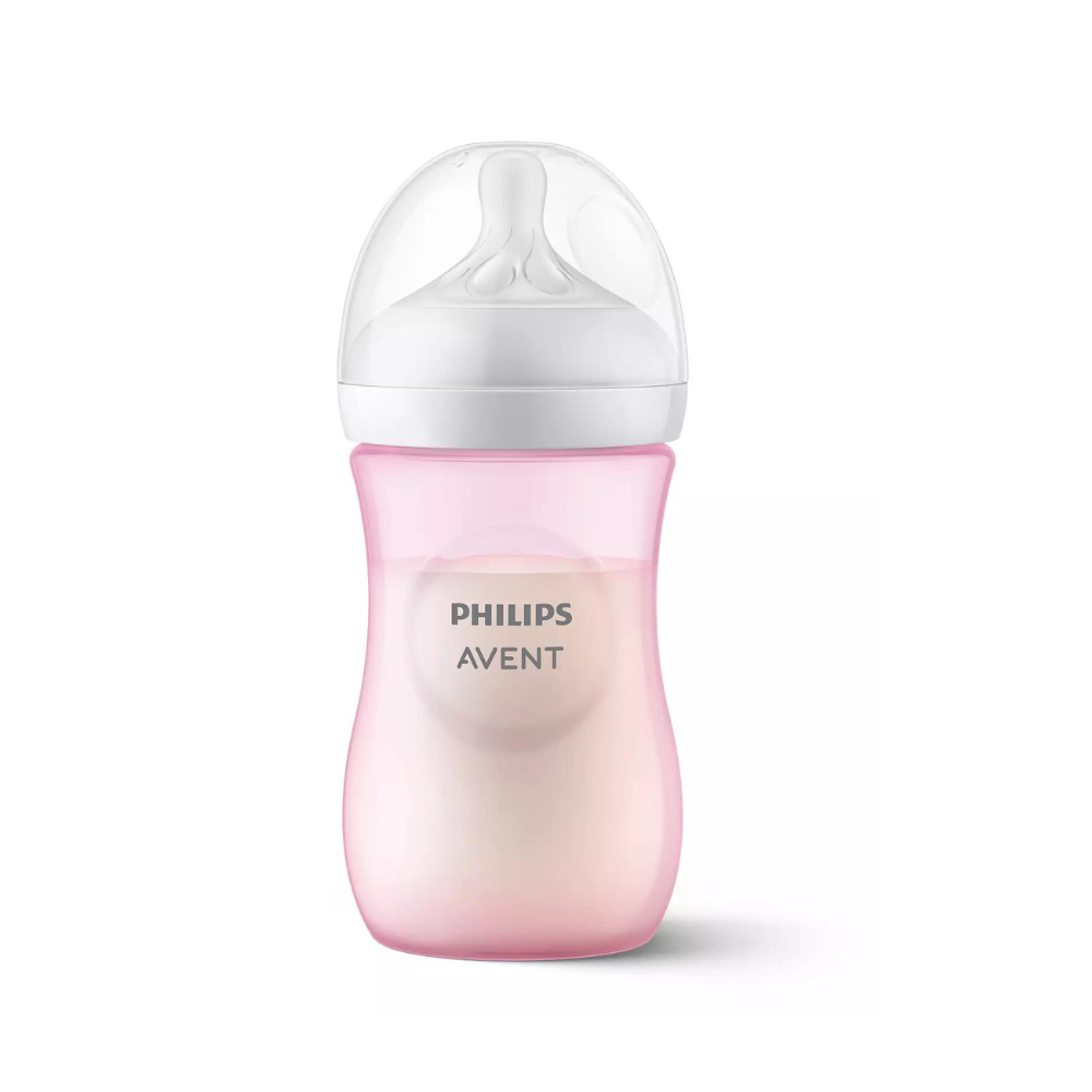 Biberon Philips Avent Natural Response, 1 luna +, roz, 260 ml, SCY903/11, Philips